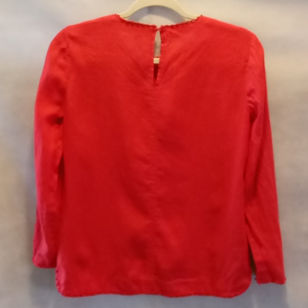 ♥️J. Crew 100% Linen Bright Orange 00/XXS - Picture 8 of 14